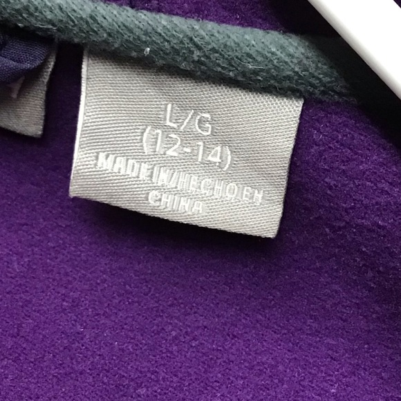 FREE TECH women’s hooded jacket sz L 12/14 PURPLE - Picture 14 of 14